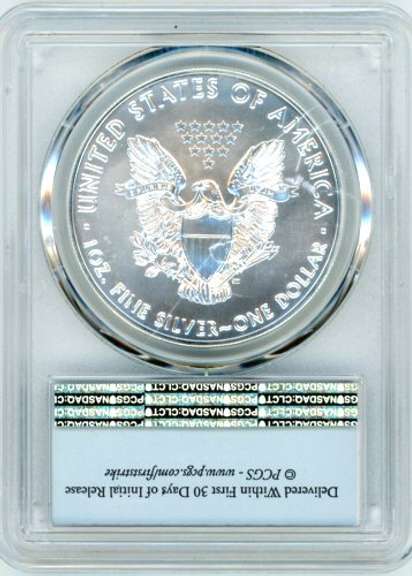 2018 BU US Silver Eagle in PCGS MS70 First Strike