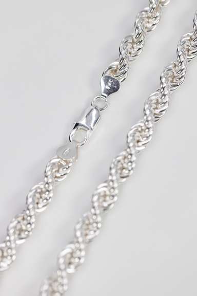 Sterling Silver Hollow Spiral Rope Chain 8mm Pure 925 Italy New Men's Wide Necklace 30"