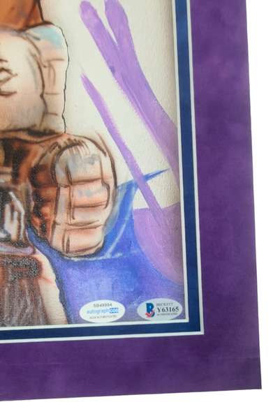Floyd Mayweather Autographed Hand Painted Framed Canvas BAS Witness ACOA