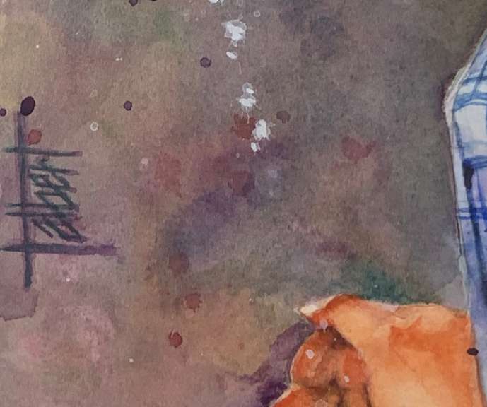 Robert Talbert Matted Watercolor