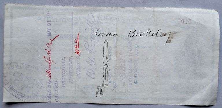 Territory of Montana 1887 Territorial Warrant