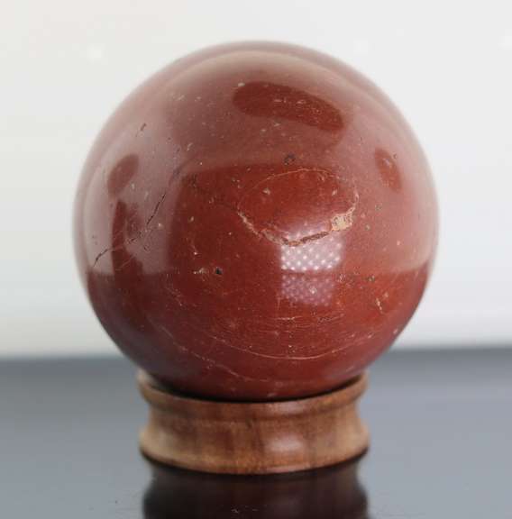 Attention grabbing 1,296ct Red Jasper sphere