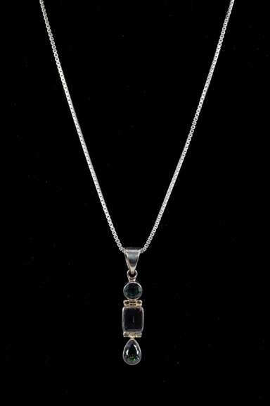 Sterling Silver Green Amethyst Pendant