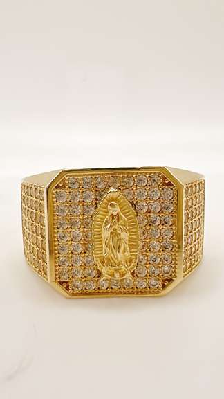 Men's 14kt Solid Yellow Gold & CZ Ring