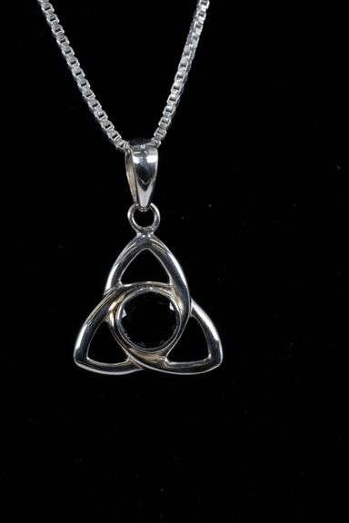 Sterling Silver Garnet Pendant