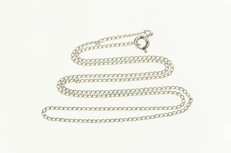 Sterling Silver 1.4mm Cable Chain Classic Link Necklace