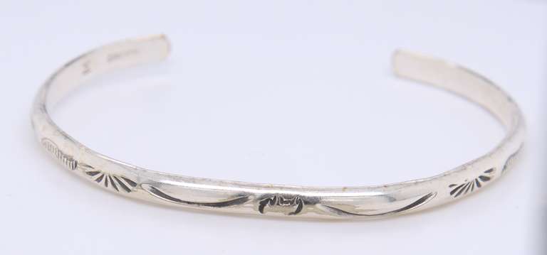 Vintage 925 Sterling Silver Cuff Bangle