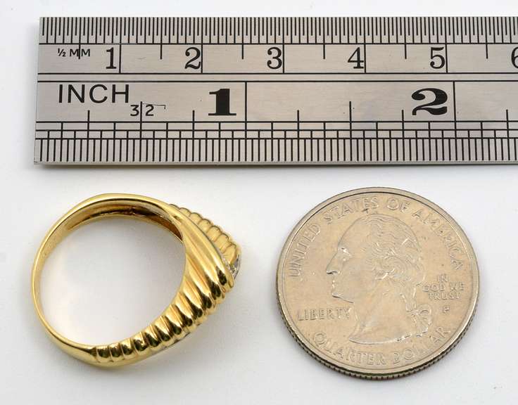 Stylish Ring Looking Like 2 Diamond Rings
