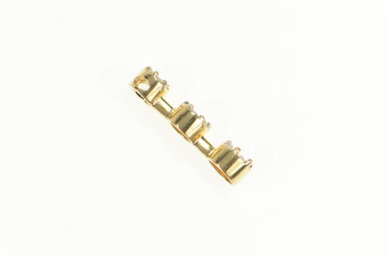 14K Yellow Gold 0.74 Ctw Diamond Tiered Round Cluster Pendant