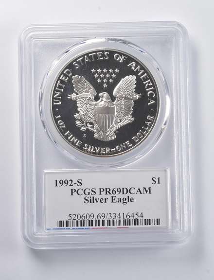 PR69 DCAM 1992-S American Silver Eagle Signed Moy PCGS