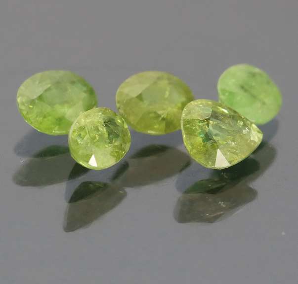 Mixed parcel! 3.68ct untreated Demantoid Garnet set