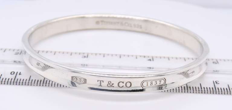 Tiffany & Co 1837 Bangle Bracelet in Sterling Silver
