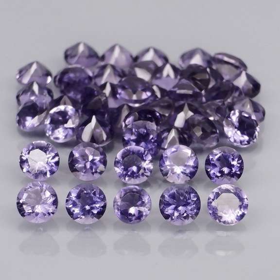 Awesome 4.56ct high luster blue violet Iolite set