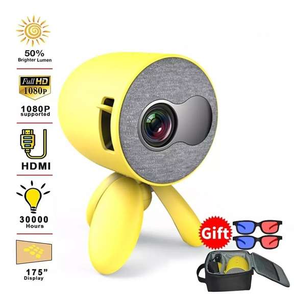 Mini Projector 3.5mm Audio Phone With Screen