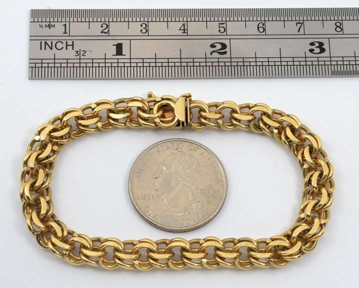Popular 14k YG Vintage Charm Bracelet