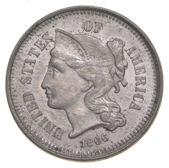 1866 Nickel Three-Cent Piece