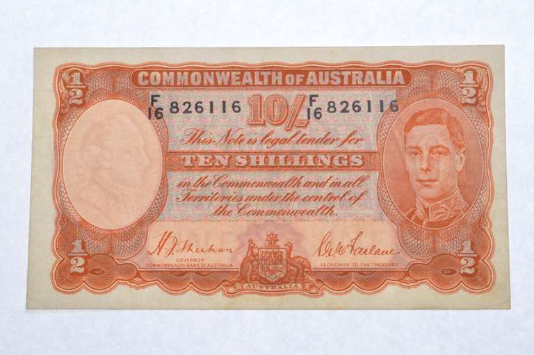 (1933-1939) Commonwealth Of Australia 10 Shillings - World Note