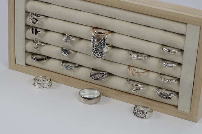 Sterling Silver Curated Ring Assortment Various Sizes & Styles (20 Ring Lot)