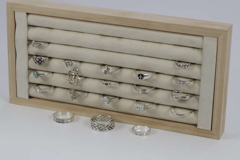 .925 Sterling Silver Curated Lot of 20 Rings Various Sizes & Styles