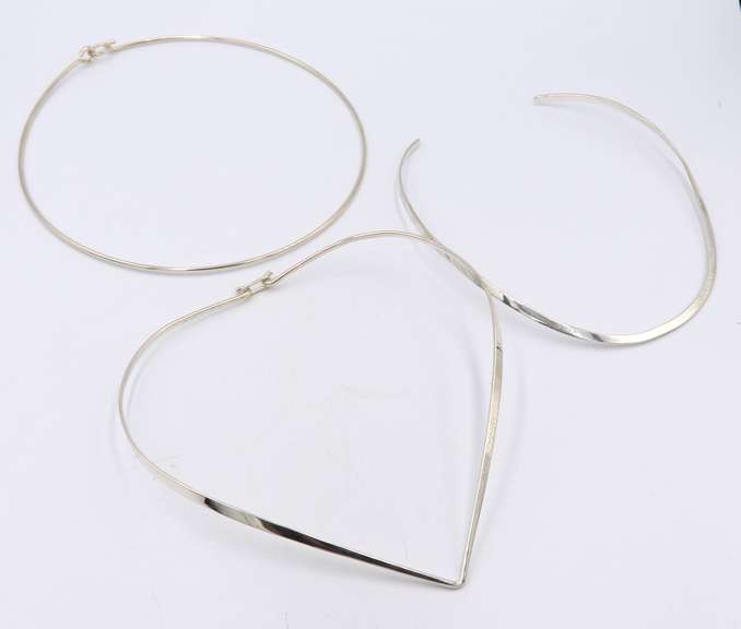 Group Lot of 3 Cuff Collar Necklaces