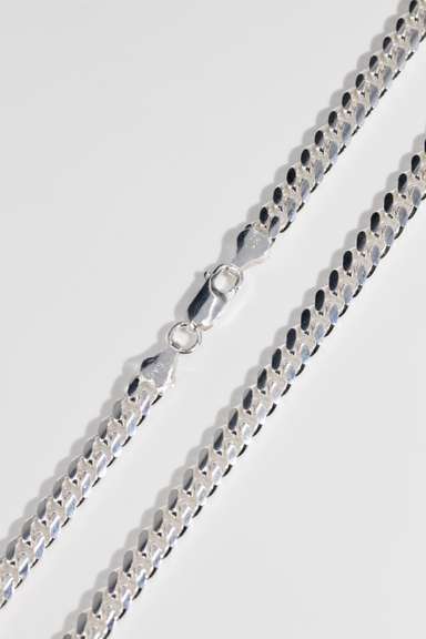 .925 Sterling Silver 6mm Diamond Cut Miami Cuban Link Chain 24 Inches
