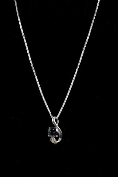 Sterling Silver Mystic Quartz, Peridot Pendant