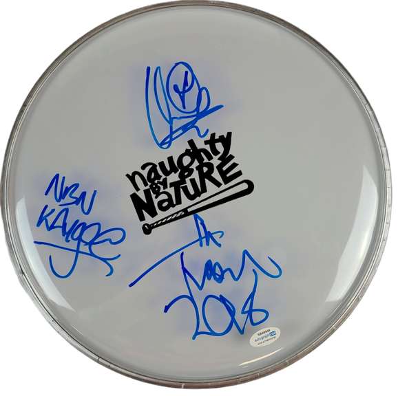 Naughty By Nature Autographed Custom Framed Drum Head Drumhead Display ACOA