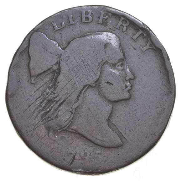 1795 JEFFERSON Head Large Cent - Plain Edge RARE