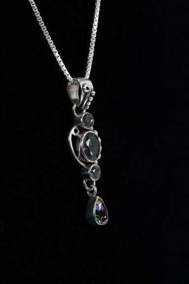 Sterling Silver Mystic Quartz Gemstone Pendant