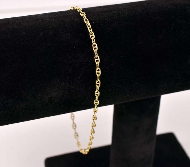 Fantastic Mariner Link Anklet in 14K Yellow Gold