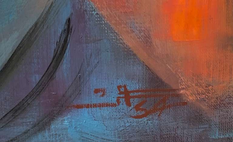 Sussan Afrasiabian Original Oil on Canvas "At Peace"
