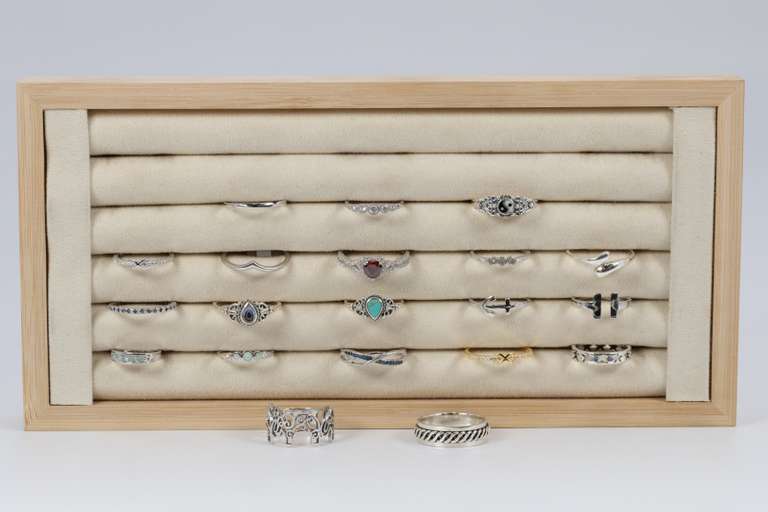 .925 Sterling Silver Curated Ring Set Lot of 20 Rings