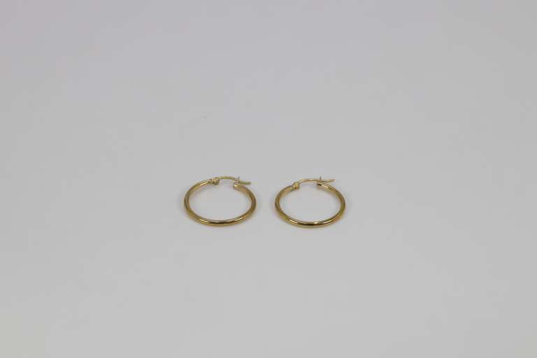 10k Yellow Gold Lever Back Hoop Earring Set Lot of 5 Pairs Various Sizes