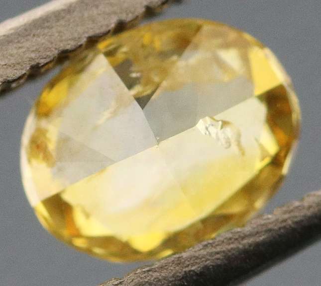 Rare .23ct oval cut yellow Diamond