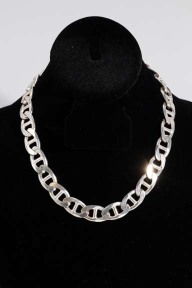 .925 Sterling Silver 13.5mm Anchor Link Chain 18 Inches