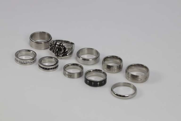 Stainless Steel Ring 316L Lot of 10 Rings