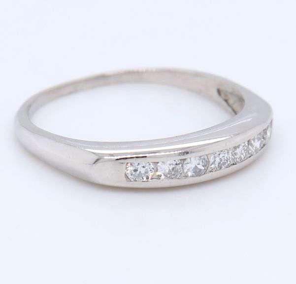 Vintage Platinum Channel Set Diamond Band