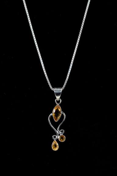 Sterling Silver Citrine Pendant