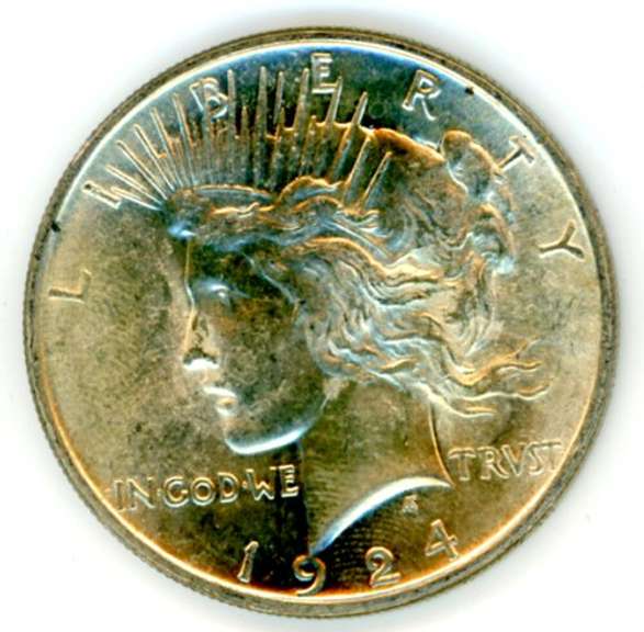 1924 Peace Silver Dollar