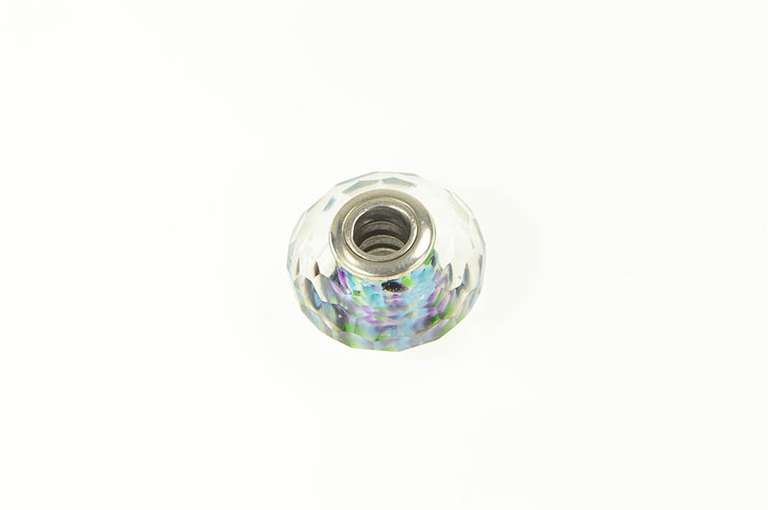 Sterling Silver Pandora Sea Glass Murano Designer Charm/Pendant