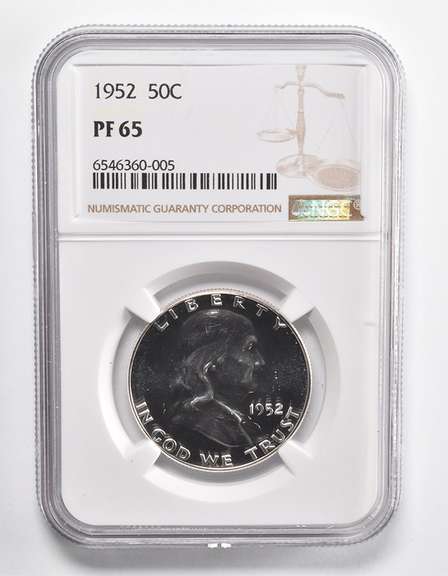 PF65 1952 Franklin Half Dollar - Graded NGC