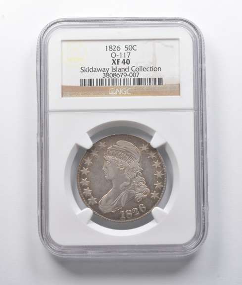 XF40 1826 Capped Bust Half Dollar O-117 Skidaway Island Collection NGC