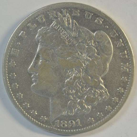 Key date 1891-CC Morgan Silver Dollar. Scarce