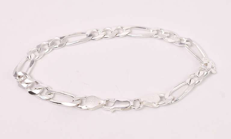 Figaro Sterling Silver Bracelet
