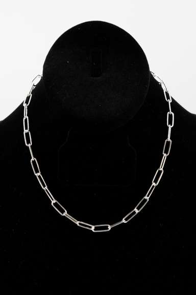 .925 Sterling Silver 5.1mm Paperclip Chain 16 Inches