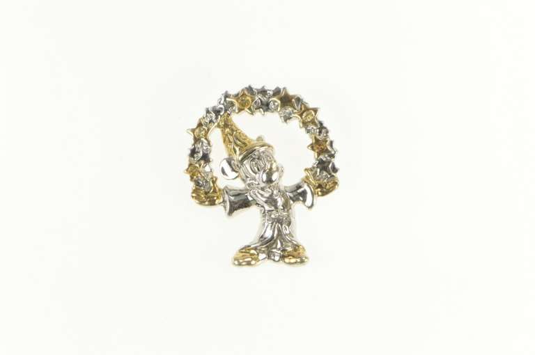 Sterling Silver Disney Mickey Mouse Sorcerer's Apprentice Pendant
