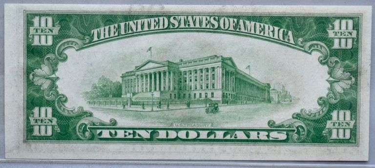 1934A $10 Mule $10 Fed Reserve Note PCGS Choice New 63 PPQ