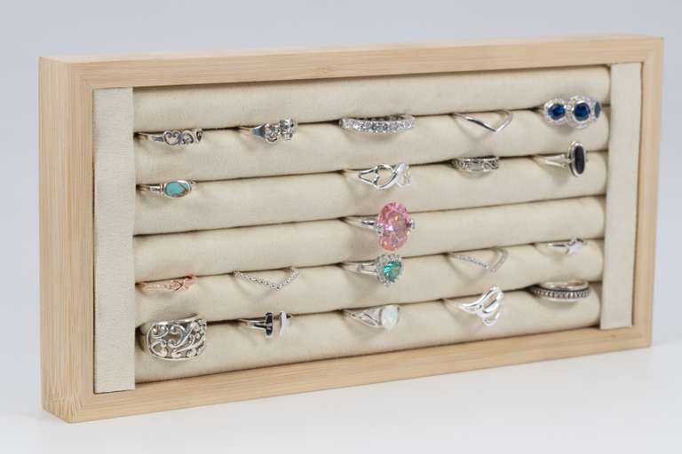 .925 Sterling Silver Curated Ring Set 20 RIng Lot Various Sizes & Styles