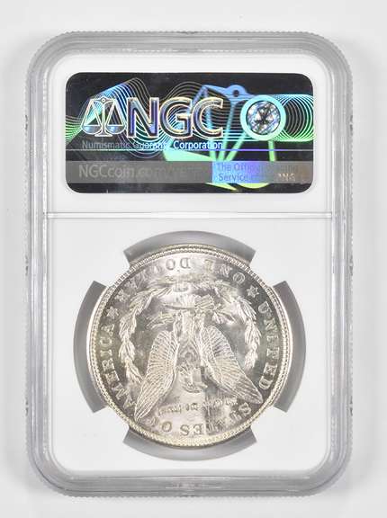 MS65 1921-D Morgan Silver Dollar - Graded NGC