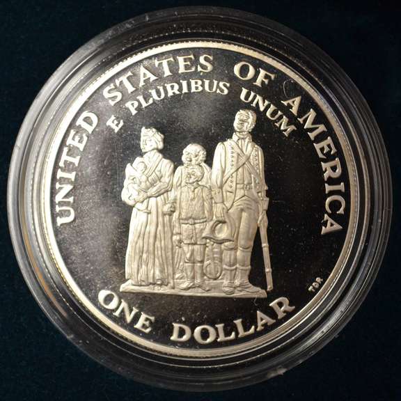 1998 Black Revolutionary War Patriots Silver Proof Commemorative Dollar OGP